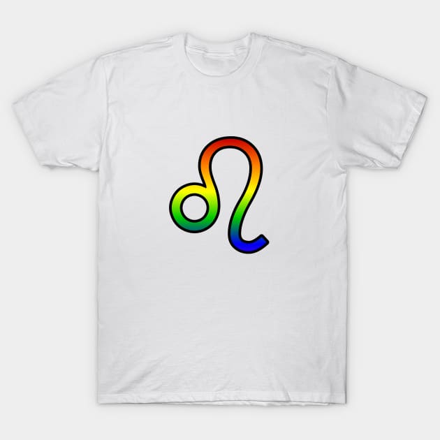 Leo Rainbow Pride Symbol T-Shirt by SillyStarlight